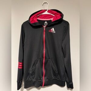 Adidas Women’s Jacket with Black and Pink Accents